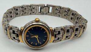 Citizen Quartz Two-Tone Blue Dial Stretch Bracelet Watch