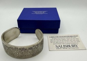 Salisbury Pewter April Floral Cuff Bracelet