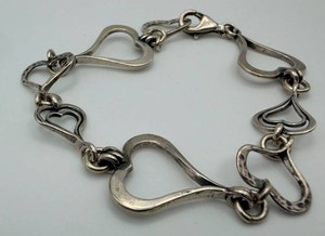 Sterling Heart-Link Bracelet