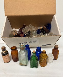 LARGE Lot of Small Colorful Vintage Glass Bottles
