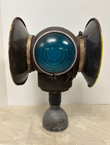 Great Looking Antique Multi Colored Railroad Switch Lamp