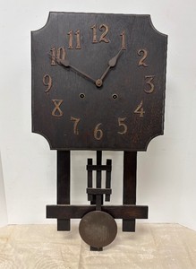 Antique Oak Arts &amp Crafts Wall Clock