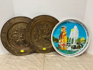 3 Vintage GRAIN BELT Advertising Beer Trays