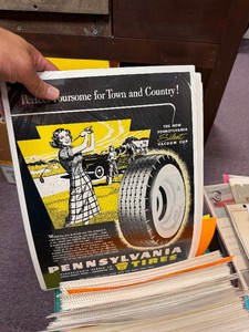 Bin FULL of Large Vintage Magazine Automobile etc Advertisements