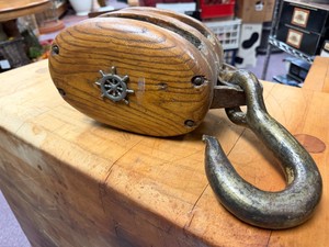 Large Antique Nautical Pulley