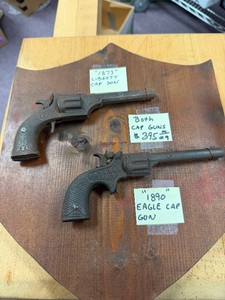 Wall Display w2 Early Antique Cap Guns
