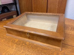 Slant Top Wooden Display Case