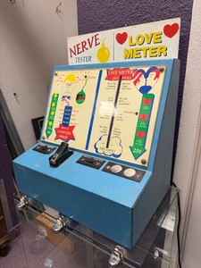 working Vintage 80s era Retro Coin-Operated Love Meter Machine #1