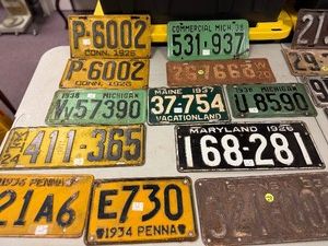 Great Lot of Antique 1920s era Automobile License Plates #2 - Mixed States