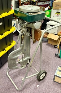 Nice Condition Original 1926 ELTO Ruddertwin Outboard Boat Motor wRolling Stand