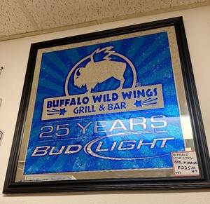 Bud Light BUFFALO WILD WINGS Advertising Beer Mirror