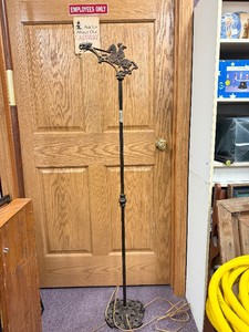 Antique 1920s Bridge Lamp wMedieval Knight Jousting Design