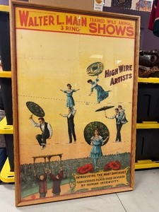 Awesome Original Early 1900s Walter L. Main Circus Poster