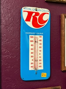 Original Vintage 1960s RC COLA Advertising Thermometer