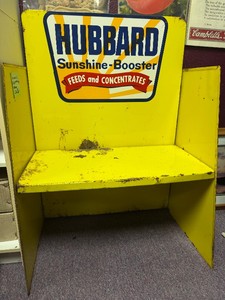 Vintage 1950s era HUBBARD Sunshine Booster Advertising Store Display Farm Sign