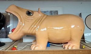Very Cool LARGE Signed Hippo Sculpture by Sermel Tonala