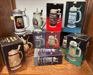 Large Group of Beer Steins
