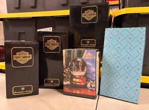 Christopher Radko HARLEY DAVIDSON Christmas Ornaments &amp 2 other Harley Items