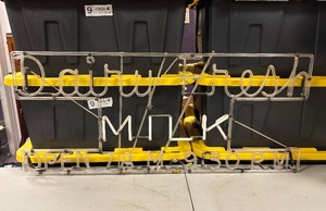 Large FARM FRESH MILK Neon Advertising Sign - No Transformer
