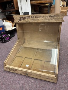 Vintage 1960s ZENITH Transistor Radio Countertop Store Display Advertising Cabinet