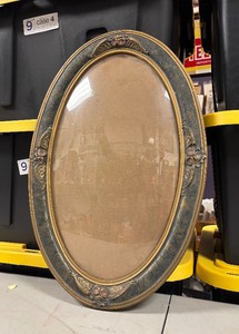 2 Antique Oval Bubble Glass Frames