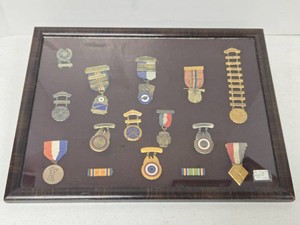 Case Full of Assorted Vintage Medals&nbsp