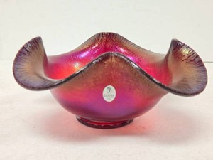 Very Nice FENTON Stretched Glass Bowl wTag