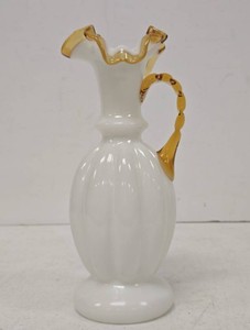 Vintage FENTON Gold Crest Glass Ewer  Pitcher