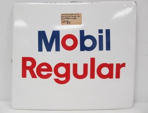 Orig Vintage MOBIL Porcelain Service Station Gas Pump sign