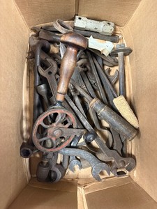 Lot of Antique Tools Iron Wrenches etc
