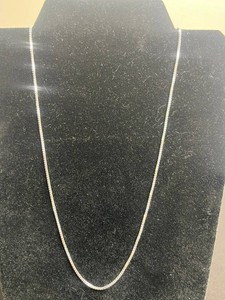 Sterling Silver Box Chain Necklace - 21.75in, 925, New - 7.38 grams