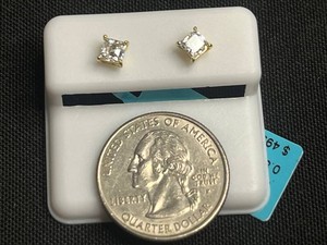 Moissanite Stud Earrings - Sterling Silver 0.80 CTW VVS D Color - $499 Retail Tag