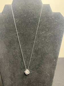 Diamond Pendant Necklace - Silver Natural Diamond - $505 Retail Tag