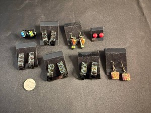 Costume Jewelry Earrings - Geometric Mixed Assortment (Lot of 8)
