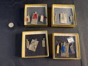 Statement Jewelry Sets - 4 Pendant & Earring Sets - Handmade Artist Pieces