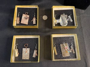Costume Jewelry Sets - 4 Boxed Pendant & Earring Sets