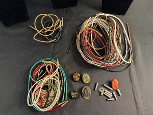 Bolo Tie Cords & Jewelry Findings Mixed Lot for Jewelry Making