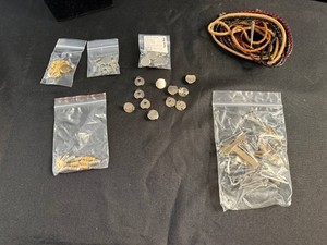 Jewelry Making Supplies - Bolo Slides, Leather Cords & Findings Mixed Lot for Jewelry Making
