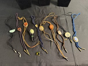 VTG Bolo Tie Collection - Assorted Stone Slides