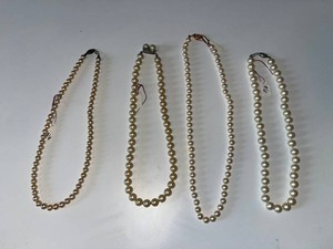 Pearl Style Necklaces - Assorted Styles (Lot of 4)