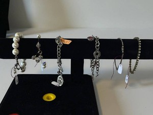 Costume Jewelry Bracelets - Pearl Style & Crystal Pieces