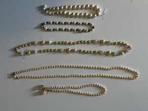 Pearl-Style Necklaces - Assorted Jewelry (Lot of 5)