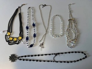 Costume Jewelry Mixed Lot - Crystal, Beaded & Statement Necklaces