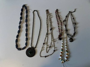 Costume Jewelry Necklaces - Assorted Beaded & Pendant Designs (6-Piece)