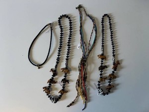 Costume Jewelry - Carved Animal & Beaded Necklace Assortment