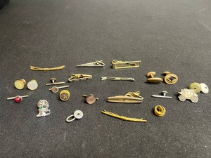 Vintage Mens Accessories Mixed Lot - Tie Clips, Cufflinks & Pins