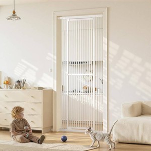 $180 Extra Tall Cat Gate 51-87 Height Adjustable Pressure Mounted 4 Extensions