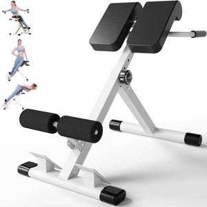 $120 Roman Chair, Adjustable Hyperextension Bench for Men & Women