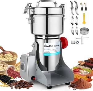 $117 Electric Grain Mill Grinder - Swing Type 3500W 110V 800g Commercial Spice Grinder,Suitable for Flour,Corn,and Coffee,Indian Spices,Herbs,Pepper(800g)