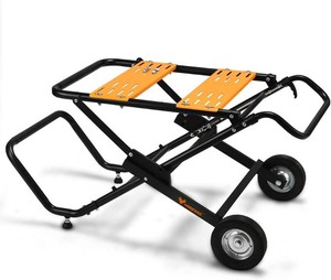 $150 WORKESS Portable Table Saw Stand, 330 Lbs Load Capacity Rolling Foldable Table Saw Table with 8 Inch Wheels, Heavy Duty Construction for Easy Storage, Universal for Most Brands of Table Saws
